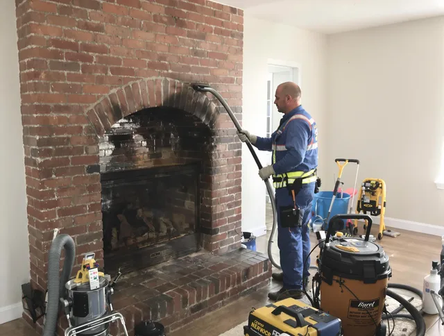Vernon Chimney Sweep expert performing detailed chimney sweep in Vernon, CT