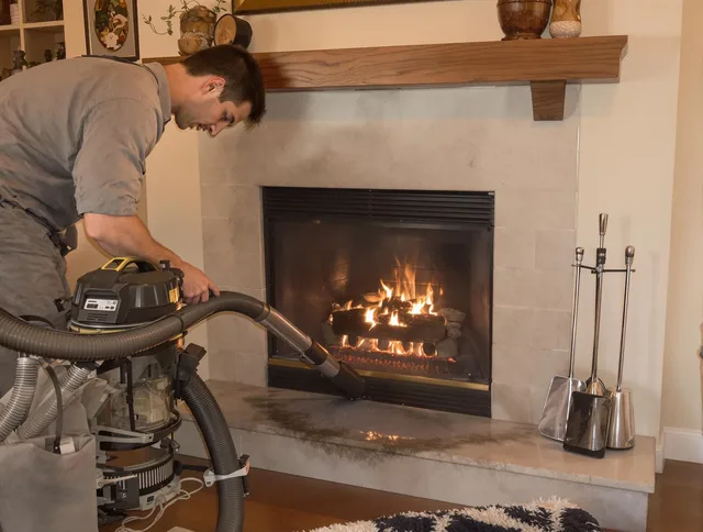 Routine fireplace upkeep by Vernon Chimney Sweep in Vernon, CT