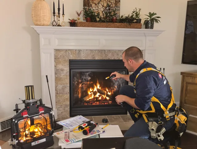Safety-focused fireplace inspection by Vernon Chimney Sweep in Vernon, CT