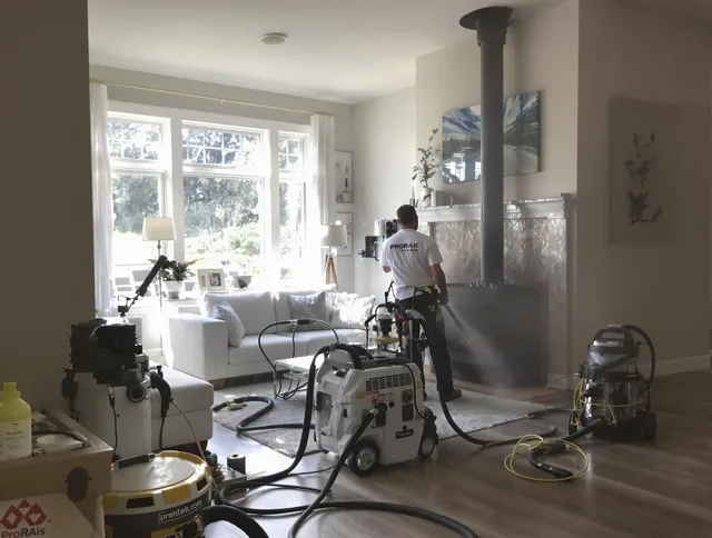 Soot removal service by Vernon Chimney Sweep for a fireplace in Vernon, CT